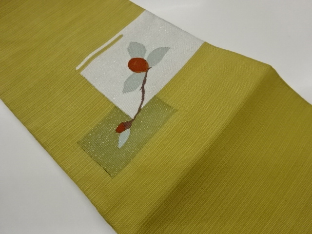 JAPANESE KIMONO / NAGOYA OBI / WOVEN OF A NUT PATTERN SPELLED COLORED 